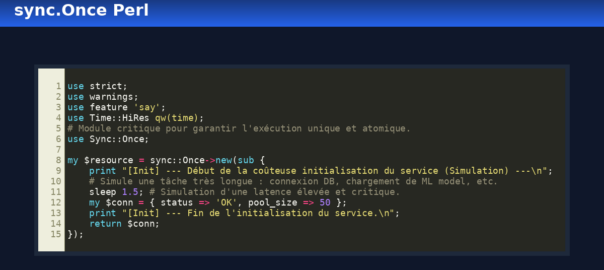 sync.Once Perl